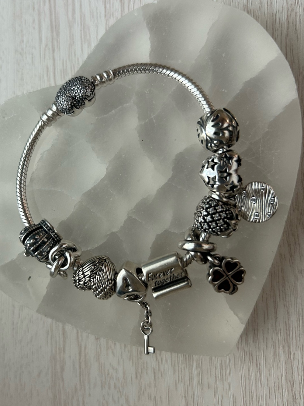 Pandora bracelet and charms